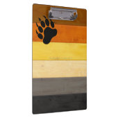 SlipperyJoe's Bärenpride-Fahne Holzbodenstruktur Klemmbrett (Rechts)