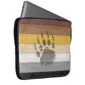 SlipperyJoe's Bärenpride-Fahne Holzbodenstruktur Laptopschutzhülle (Vorne Rechts)