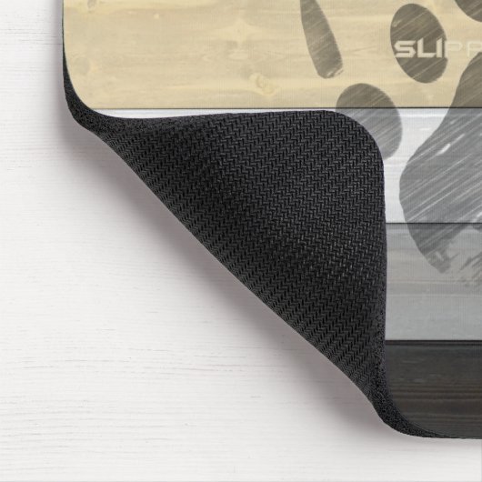 SlipperyJoe's Bärenpride-Fahne Holzbodenstruktur Mousepad (Ecke)