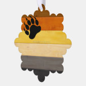 SlipperyJoe's Bärenpride-Fahne Holzbodenstruktur Ornament Karte (Linke Ecke)