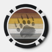 SlipperyJoe's Bärenpride-Fahne Holzbodenstruktur Pokerchips (Rückseite)