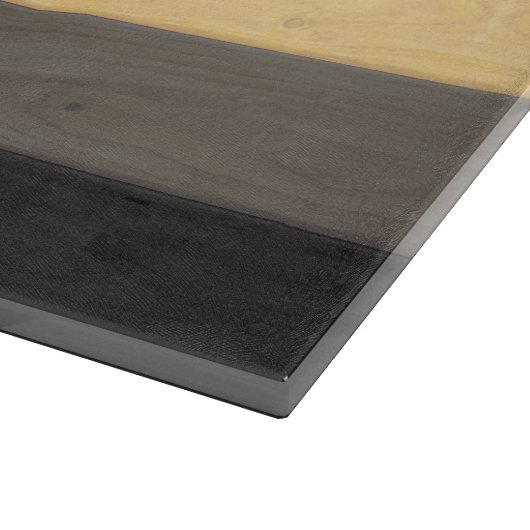 SlipperyJoe's Bärenpride-Fahne Holzbodenstruktur Schneidebrett (Ecke)