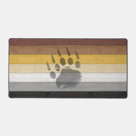 SlipperyJoe's Bärenpride-Fahne Holzbodenstruktur Schreibtischunterlage