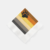 SlipperyJoe's Bärenpride-Fahne Holzbodenstruktur Serviette (Ecke)