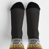 SlipperyJoe's Bärenpride-Fahne Holzbodenstruktur Socken (Oben)