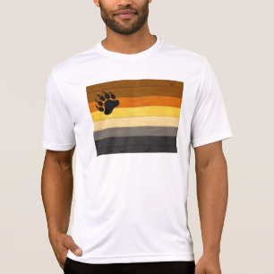 SlipperyJoe's Bärenpride-Fahne Holzbodenstruktur T-Shirt