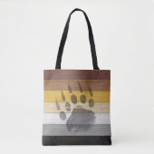 SlipperyJoe's Bärenpride-Fahne Holzbodenstruktur Tasche (Vorderseite)
