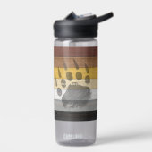 SlipperyJoe's Bärenpride-Fahne Holzbodenstruktur Trinkflasche (Links)