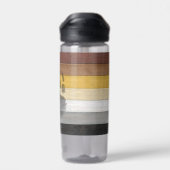 SlipperyJoe's Bärenpride-Fahne Holzbodenstruktur Trinkflasche (Rückseite)