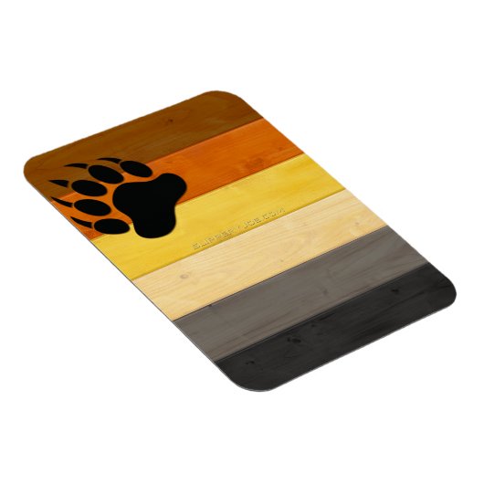 SlipperyJoe's Bärenpride-Flagge Holzbruderschaft f Magnet (Rechte Seite)