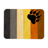 SlipperyJoe's Bärenpride-Flagge Holzbruderschaft f Magnet (Horizontal)
