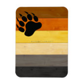 SlipperyJoe's Bärenpride-Flagge Holzbruderschaft f Magnet (Vertikal)