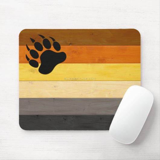 SlipperyJoe's Bärenpride-Flagge Holzbruderschaft f Mousepad (Mit Mouse)