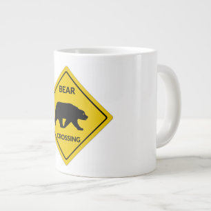 SlipperyJoe's Bärenübergangsschild Bär Silhouette  Jumbo-Tasse