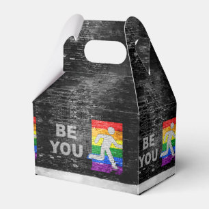 SlipperyJoe's Be You Backsteinmauer Strichmännchen Geschenkschachtel