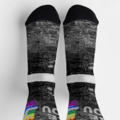 SlipperyJoe's Be You Backsteinwall Strichmännchen  Socken (Oben)