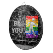 SlipperyJoe's Be You Black Backstein Wand Spazierf Dartscheibe (Vorderseite rechts)