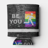 SlipperyJoe's Be You Black Backstein Wand Spazierf Dosenkühler (Rückseite)