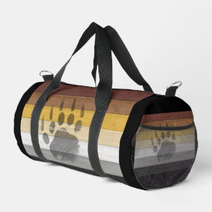 SlipperyJoe's Bear Pride Flag Holzboden Textur Duffle Bag