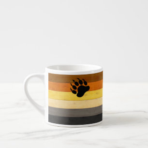 SlipperyJoe's Bear Pride Flag Holzboden Textur Espressotasse