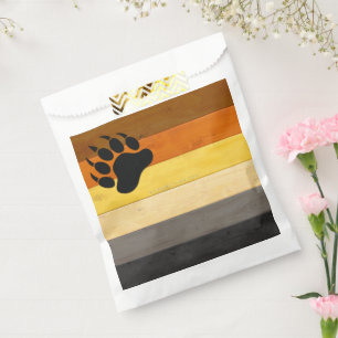 SlipperyJoe's Bear Pride Flag Holzboden Textur Geschenktütchen