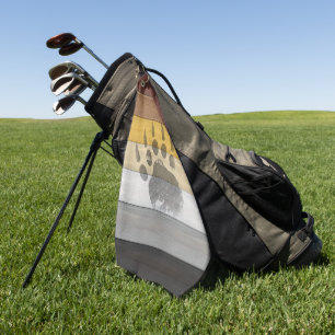SlipperyJoe's Bear Pride Flag Holzboden Textur Golfhandtuch