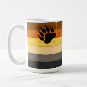 SlipperyJoe's Bear Pride Flag Holzboden Textur Kaffeetasse