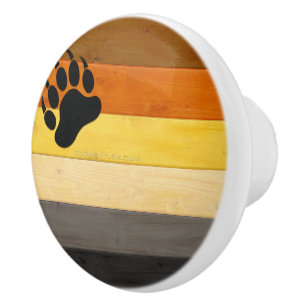 SlipperyJoe's Bear Pride Flag Holzboden Textur Keramikknauf