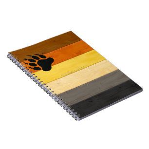 SlipperyJoe's Bear Pride Flag Holzboden Textur Notizblock
