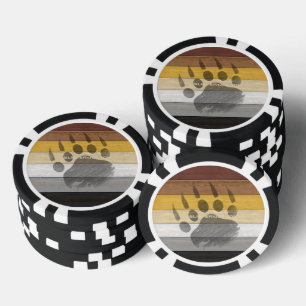 SlipperyJoe's Bear Pride Flag Holzboden Textur Pokerchips