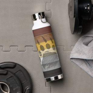 SlipperyJoe's Bear Pride Flag Holzboden Textur Trinkflasche