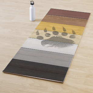 SlipperyJoe's Bear Pride Flag Holzboden Textur Yogamatte