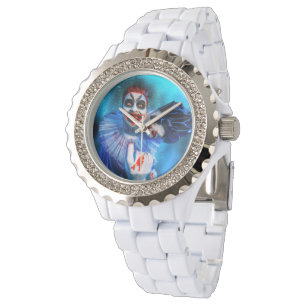 SlipperyJoe's bedrohlicher Clown Happy Halloween R Armbanduhr