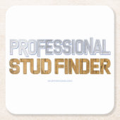 SlipperyJoe's Beruflicher Stud Finder Holz 3-D. Rechteckiger Pappuntersetzer (Vorderseite)