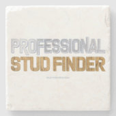 SlipperyJoe's Beruflicher Stud Finder Holz 3-D. Steinuntersetzer (Vorderseite)