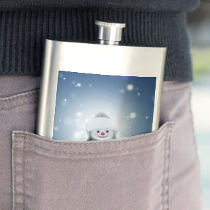SlipperyJoe's bezaubernder Weihnachts-Schneemann-C Flachmann