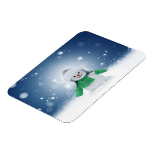 SlipperyJoe's bezaubernder Weihnachts-Schneemann-C Magnet