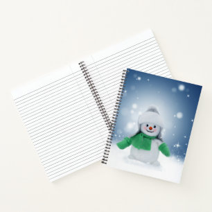 SlipperyJoe's bezaubernder Weihnachts-Schneemann-C Notizblock