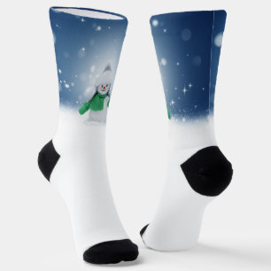 SlipperyJoe's bezaubernder Weihnachts-Schneemann-C Socken