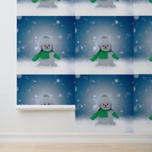 SlipperyJoe's bezaubernder Weihnachts-Schneemann-C Tapete