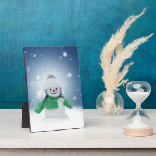SlipperyJoe's bezaubernder Weihnachtsschneemann-Ch Fotoplatte
