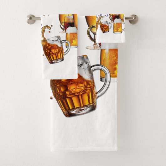 SlipperyJoe's Biergläser Pilsner Gläser Steine Badhandtuch Set (Insitu)