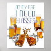 SlipperyJoe's Biergläser Pilsner Gläser Steine Poster (Vorne)
