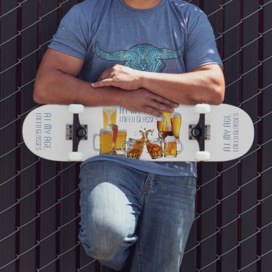 SlipperyJoe's Biergläser Pilsner Gläser Steine Skateboard (Außenbereich 3)