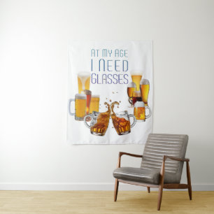 SlipperyJoe's Biergläser Pilsnergläser Krüge  Wandteppich