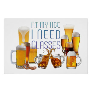 SlipperyJoe's Biergläser Pilsnergläser Steinkrüge Poster