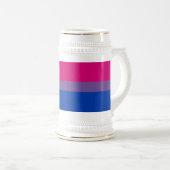 SlipperyJoe's Bisexual Pride Flag Lavendel-pink bl Bierglas (VorderseiteRechts)