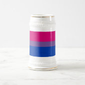 SlipperyJoe's Bisexual Pride Flag Lavendel-pink bl Bierglas (Mittel)