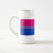 SlipperyJoe's Bisexual Pride Flag Lavendel-pink bl Bierglas (Links)