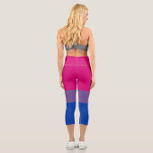 SlipperyJoe's Bisexual Pride Flag Lavendel-pink bl Capri Leggings (Rückseite)